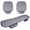 Grey, variant on Ice Silk Car Seat Covers - Non-, Breathable - Front Seats, Universal Fit - 2pcs, Storage Pocket, Anti-Wear, Easy Install