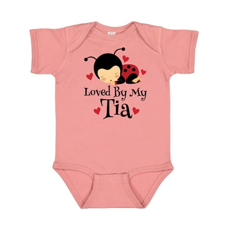 

Inktastic Tia Aunt Loves Me Ladybug Gift Baby Boy or Baby Girl Bodysuit