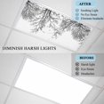 thumbnail image 4 of 2 Pack Tree Branches Bird Fluorescent Light Covers for Ceiling Lights Black Deadwood Vintage Abstract Magnetic Ceiling Light Covers Overhead Light Filters for Office Classroom Home, 4 of 9