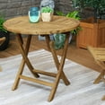 thumbnail image 6 of Sunnydaze 32" Teak Round Outdoor Bistro Table, 6 of 9