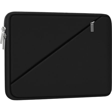 Laptop Sleeve Case 15.6 inch, Traveling Carrying Computer Sleeve Bag with Zippered Pocket, Shockproof Protective Laptop Cover Compatible for Apple Notebook, HP, Dell, Acer, Asus, Lenovo, Black