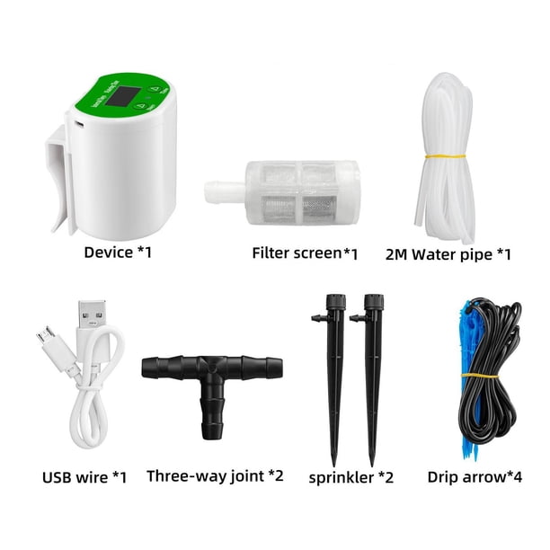 Dispositivo de riego automático shamjiam Aspersor de jardín Recargable por USB