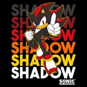 Sonic the Hedgehog Mens Shadow Stack Graphic T-Shirt,