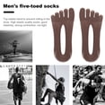 thumbnail image 4 of NIBOLOG 1 Pair Men Toe Socks Soft High Elastic Breathable Sweat Absorption Athletic Running Five Finger Socks Invisible Low Cut Socks, 4 of 8