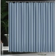thumbnail image 3 of Ambesonne Teal Stripe Shower Curtain, Simple Modern Streaks, 69"Wx75"L, Dark Blue and Teal, 3 of 4