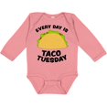 thumbnail image 3 of Inktastic Every Day is Taco Tuesday Boys or Girls Long Sleeve Baby Bodysuit, 3 of 5