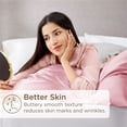 thumbnail image 4 of Funda de cama de satén para cabello y piel Queen Pink, juego de, 4 of 8