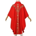 thumbnail image 2 of Vêtements d'Église Prêtre Clergé Chasuble Catholique Tenue de Messe Robe Col Rond, 2 of 4