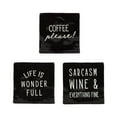 thumbnail image 4 of Plaque carrée de table en porcelaine “Uncork and Unwind” Linden, 4 of 4