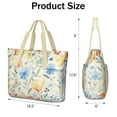 thumbnail image 3 of Tote Bag for Women - Pioneer Flower Shoulder Bag - Large Utility Work Duffle Bag with Zipper Handbag for Travel, Work, Sprots, 3 of 5