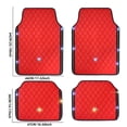 thumbnail image 7 of Bling Car Floor Mats, PVC Leather Anti-Slip Automative Floor Mats with Shining Diamond Rhinestone Crown, Sparkly Glitter Crystal Carpet, Universal Fit Automotive SUV, Sedan, Van, 4pcs for Girl Woman, 7 of 7