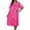 Pink, variant on TIANZEN Ice Silk Nightgown Short Sleeved Loose Pajamas Embroidered Home Wear Dress Novelty Sleep Shirts Women