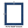 thumbnail image 2 of Brooke Blue Suede Picture Frame Mat for 20x24 Frames - Fits 16x20 Photos - 10 Mats, 2 of 7