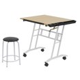 thumbnail image 2 of Studio Designs Tilting Mobile Art Studio Craft Table Center with Matching Stool, 2 of 4