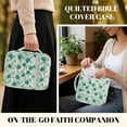 thumbnail image 5 of Xixirimido Bible Cover Case Large Bible Cover with Handle Quilted Bible Carrying Case Bag with Bookmarks Bible Study Supplies Accessories, Poppies Floral Green, 5 of 7