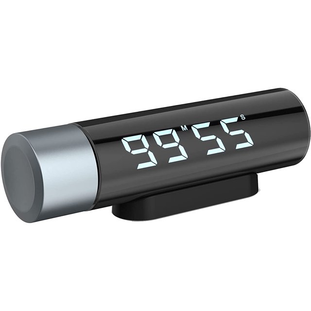 Temporizador de cocina Temporizador digital Cuenta regresiva magnética Temporizador de cocina para cocinar y niños/profesores LED grande con pantalla LCD magnética Rojo Verde