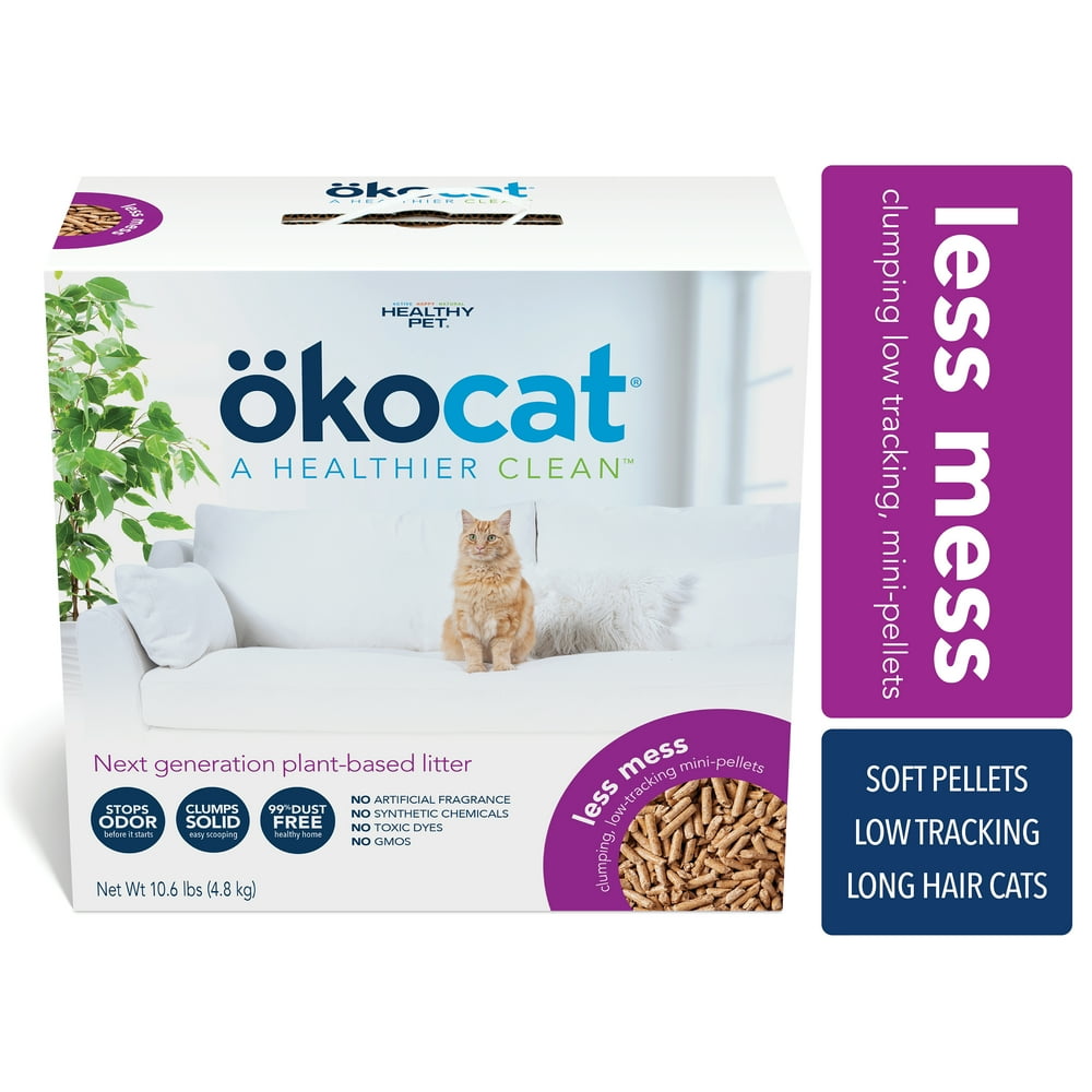 Okocat Premium Less Mess LowTracking, Clumping Natural Wood Pellets