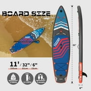 EGGORY Inflatable Stand up Paddle Board 11ft Fishing Paddle Board Wide Stable Design with Full SUP Accessories