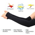 thumbnail image 4 of Simyoung Cooling Arm Sleeves, UPF 50 Sun Protection, Lightweight Athletic Arm Sleeves, Black, 4 of 6