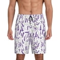 thumbnail image 1 of Fotbe Lavender Flowers Pantalones Cortos de Pijama para Hombre, Ropa de Dormir, Pantalones de Pijama Cortos para Hombre-Medium, 1 of 6
