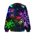 thumbnail image 4 of WXLWZYWL Women's Christmas Sweatshirts 2024 Rhinestone 3D Cute Xmas Tree Tops Trendy Crewneck Pullovers Long Sleeve Shirts, 4 of 6