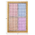 thumbnail image 3 of Casavani Cotton Handblock Printed Rug Yellow Area Rug for Entryway Kitchen Bathroom 4x7 feet, 3 of 6