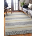 thumbnail image 3 of Linon Outdoor Washable Area Rug Collection, Ivory and Blue, 5' x 7', 3 of 8