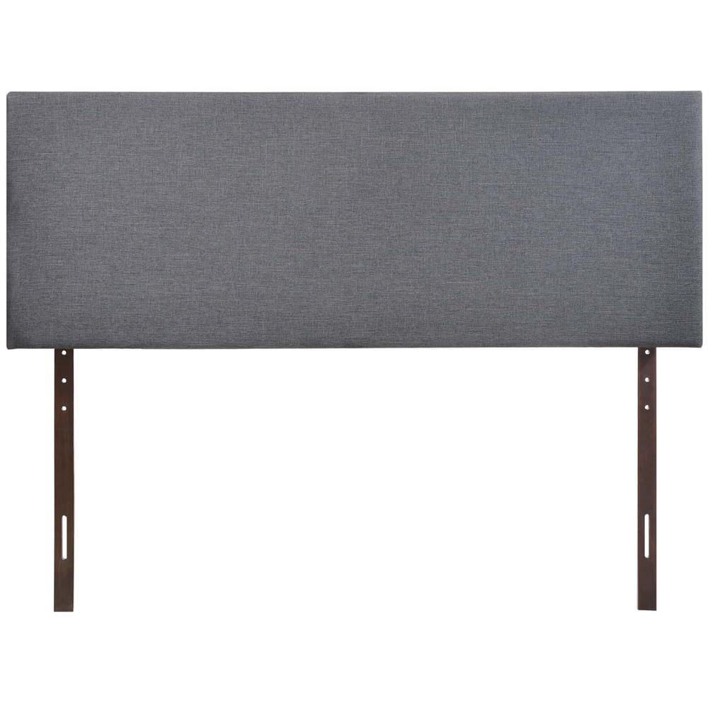 Modway Region Queen Upholstered Linen Fabric Headboard in Smoke Gray
