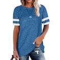 thumbnail image 3 of Mittory Women Summer Casual Shirts Short Sleeve Striped Tunic Tops Crew Neck Tee Tshirt Blouses, 3 of 5
