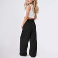 thumbnail image 4 of RMGVDSD Sweatpants for Girls Athletic Casual Pants Back to School Pants Loose Fit Comfortable Jogger Trousers Elastic Waist Everyday Slacks 14-15 Years, 4 of 9