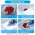 thumbnail image 3 of Uxcell 10 piezas de parche bordado de rosa azul para coser o planchar, 2.6"Lx2.2"W, 3 of 6