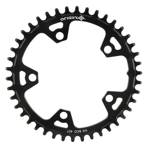 Origin8 Holdfast 1x Chainring 42t 1x 110 BCD 5-Bolt 10/11/12-Speed Aluminum Blk
