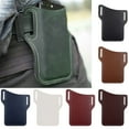 thumbnail image 1 of SPRING PARK Belt Clip Holster Pouch Genuine Faux Leather Phone Case Holster Purse Belt Loop Pouch Bag, 1 of 7