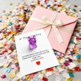 thumbnail image 5 of Cute Resin Doggy Series Pocket Gift Card, Decorative Small Card for Holiday & Party Favors - Purple, 5 of 6
