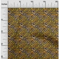 thumbnail image 2 of oneOone Cotton Jersey Mustard Yellow Fabric Abstract Sewing Craft Projects Fabric Prints By Yard 58 Inch Wide, 2 of 4