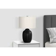 thumbnail image 4 of Lighting Fixtures Lighting, 26"h, Table Lamp, Black Ceramic, Ivory / Cream Shade, Contemporary,Table Lamps, 4 of 7