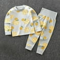 thumbnail image 2 of Bovxnpu Boys Girls Outfits Set 2 Piece Loungewear Set, Boys Long Sleeve Shirt and Pants Set for Toddlers Girls Fall Clothes Home Clothes 0-1 Year, 2 of 3