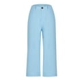 thumbnail image 7 of JIUKE Wide Leg Pants for Women High Waisted Baggy Lounge Pants Summer Lightweight Ankle Length Trousers Size M, 7 of 7