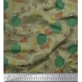 thumbnail image 1 of Soimoi Rayon Fabric Bag,Direction Compass & Shoes Travel Print Sewing Fabric Yard 42 Inch Wide, 1 of 3