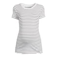 thumbnail image 2 of Time and Tru Maternity Essentials Short Sleeve Tee, Sizes S- XXL, 2 of 6