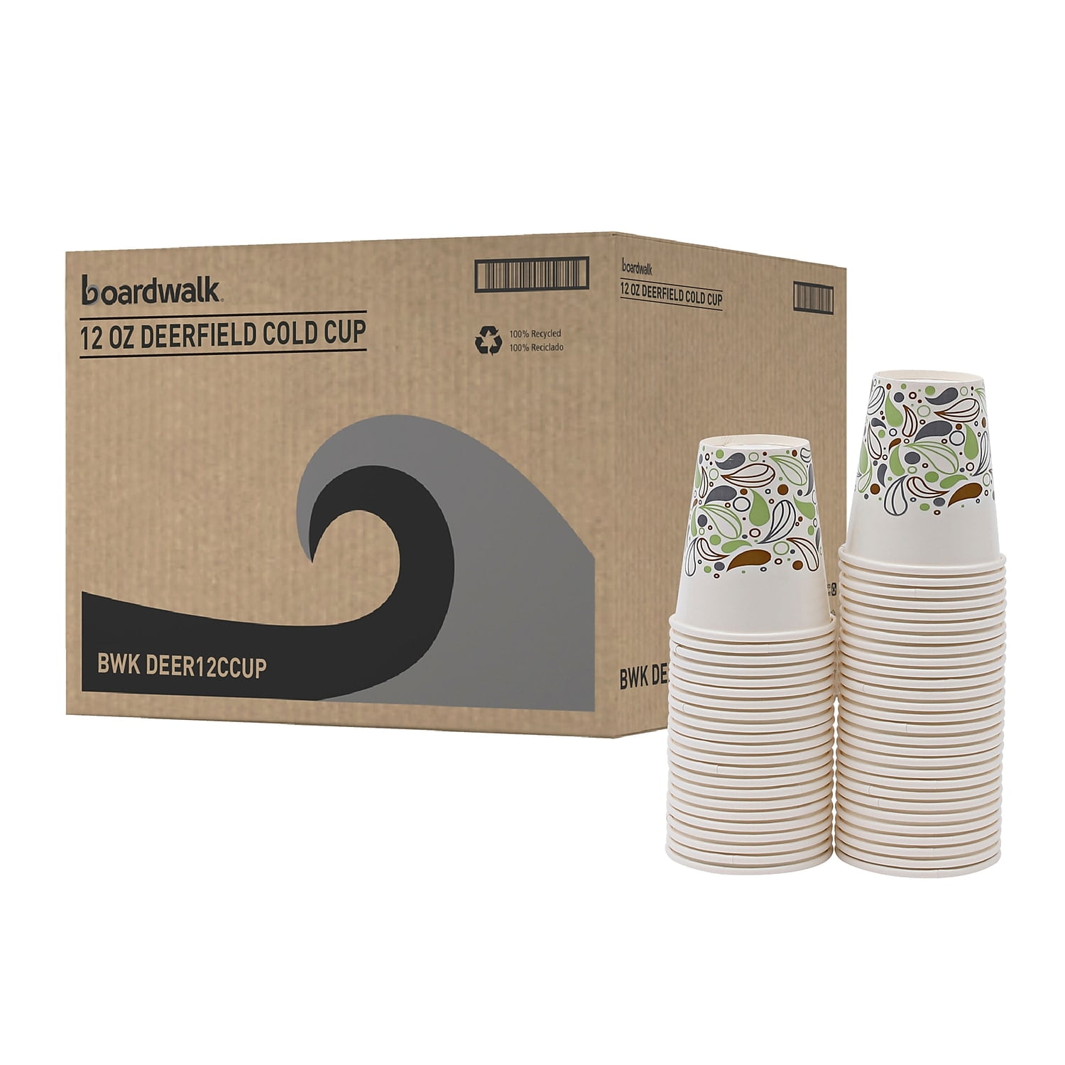 Deerfield Printed Paper Cold Cups by Boardwalk® BWKDEER12CCUP