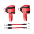thumbnail image 2 of Juego de correas de soporte de tobillo ajustables, bandas de fitness para gimnasio, 25 x 8 cm, ligeras, multiusos, fáciles de instalar con anillos en Rojo, 2 of 8