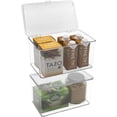 thumbnail image 6 of Sorbus Organizer Bins with Attached lids | Kitchen Pantry Organization Storage Bins, Small Clear Storage Box for Fridge | Food Storage Containers for Organizing, Cabinet Organizers (2-Pack, Large), 6 of 8
