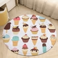 thumbnail image 6 of A Collection of Different Ice Creams Round Carpet Circle Rug Outdoor Patio Area Rug Washable Large Area Rugs Hallway Room Decor Fitness Mats, 6 of 8