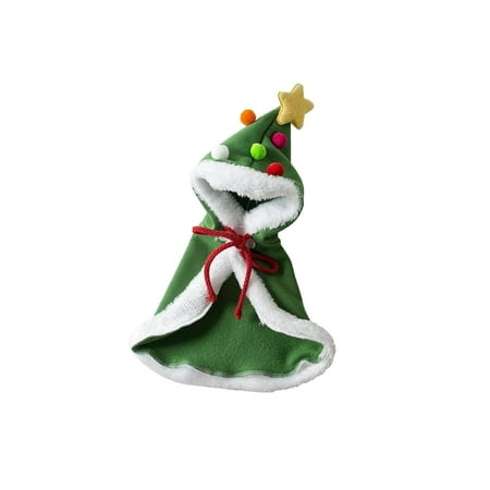 JGJJUGN Christmas Pet Cloaks Dog Santa Outfits Cat Winter Capes Pet Holiday Costumes Cozy Warm Pet Clothing for Christmas Parties Festive Dog and Cat Apparel