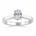 thumbnail image 2 of Aura Jewel 1.9 Ct Oval Cut Diamond Simulated Ring for Her - 14K White Gold Plated Ring for Women's - Causal Daily Wear Ring for Women's - Special Occasion Ring Women's - Bridal Diamond Jewelry, 2 of 4