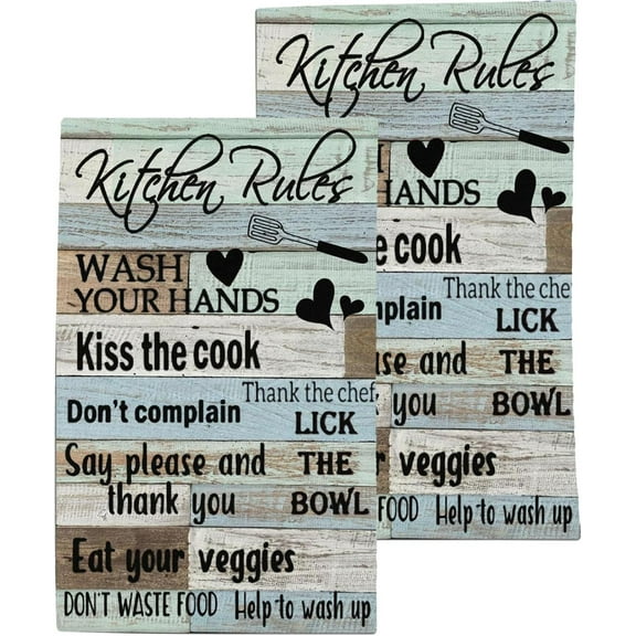 Farmhouse Kitchen Towels Dish Towels Set of 2, Meaningful Kitchen Towels and Dishcloths,Decorative Dish Towels for Home, Fun Cute Hand Towels, Flour Sack Tea Towels for Kitchen 18x26 Inch.