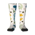 thumbnail image 1 of Fotbe Childish Dinosaur Calcetas Divertidas Estampadas para Hombre y Mujer, Calcetas de Algodón hasta la Rodilla para Caminar, Correr, Enfermería y Embarazo, 1 of 6