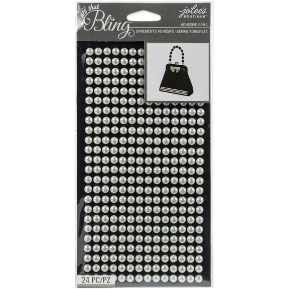 Jolee's Boutique All That Bling Adhesive Gems 24/Pkg-Pearl