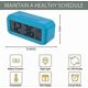 thumbnail image 3 of Travel Alarm Clock - Digital Clock with Large LCD Screen, Blue Backlight, Calendar, Snooze and Temperature Display - AC06 Blue, 3 of 5